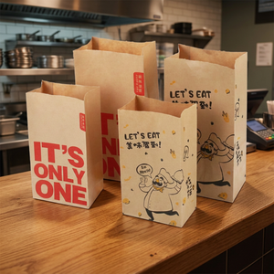 Bolsa de Papel para Sándwich Impresa Personalizada de Alta Calidad, Embalaje Ecológico para Llevar Comida - Product Image 2