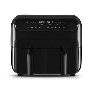 Freidora de Aire Digital de Doble Cesta 4L+4L, la Más Vendida, Sin Aceite, Ahorro de Energía, Diseño Cuadrado Moderno, Eléctrica, para Hoteles - Product Image 2