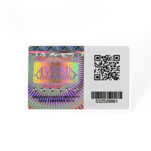 Stiker Hologram 3D kustom Label keamanan holografik dengan kode QR dan nomor seri - Product Image 1