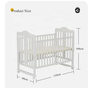 Lits bébé en bois multifonctionnels réglables en hauteur, personnalisables, avec ouverture latérale pour se fusionner avec un lit adulte - Product Image 1
