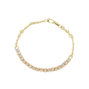 Bracciale a catena con diamanti in acciaio inossidabile Acero per donna, gioiello minimalista ed elegante, idea regalo. - Product Image 2