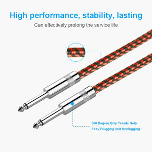 Cable de guitarra de bajo ruido, bajo perfil bajo, <span class=keywords><strong>20</strong></span> pies, 6,35mm - Product Image 4