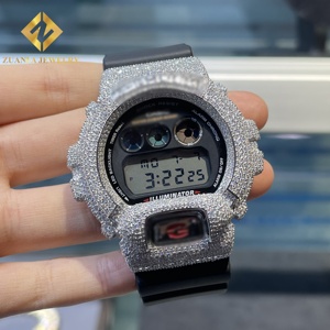 Wuzhou Zuanfa高級ジュエリーIced Out Vvs Moissanite-腕時計バストダウンクロス + ベゼルケース925シルバーメンズ - Product Image 6