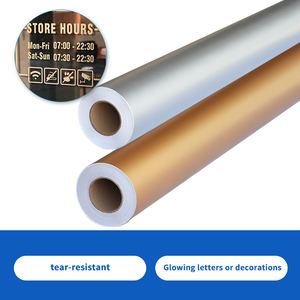 Rollo adhesivo de vinilo de PVC dorado y plateado mate, vinilo de corte de Color, decoración Exterior autoadhesiva para grabado, plotter de corte de ventanas - Product Image 5