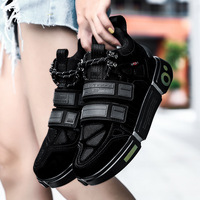Chaussures de sport décontractées pour hommes, style marche, respirantes, en maille, rehaussantes, antidérapantes, pour la vente en gros