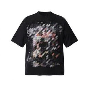 เสื้อยืดแฟชั่นลำลองแขนสั้นสำหรับผู้ชายและผู้หญิง ผ้าสแปนเด็กซ์/คอตตอน 300 กรัม แบบเรียบ แต่งลายปักเพชร สไตล์ไฮสตรีท แห้งเร็ว - Product Image 1