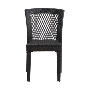 Outdoor Dining <b>Chairs</b> Set of 2, <b>Stackable</b> <b>Chairs</b> with UV-Resistant PE Rattan and Steel Frame - Product Image 6
