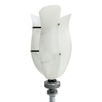 Générateur éolien à axe vertical de type rose à haute efficacité et silencieux de 1 kW avec sortie 12 V/24 V et 3 pales
