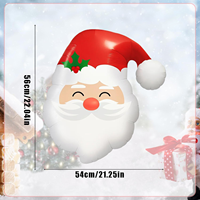 Weihnachts-Folienballon in Weihnachtsmann-Form, Mylar-Weihnachtsfeier-Dekoration für Weihnachten und Feiertage zu Hause, 50 Stück pro Packung