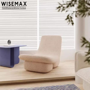 WISEMAX chaise longue moderne inclinable boucle cachemire confort accent loisirs canapé fauteuil chambre salon - Product Image 3
