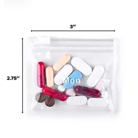 Reusable Plastic Soft Pill Pouch Bag, Custom Printed