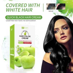 Shampoo colorant capillaire professionnel Apple Pro noir 500ml*2, coloration permanente avec des herbes pour une utilisation simple, type eau claire - Product Image 2