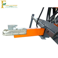 Carro trainabile per la movimentazione di legname con certificazione CE, portata 2 tonnellate, controllo a joystick, motore a benzina, con gru a disco e trazione 4WD