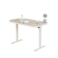 Bureau réglable à moteur unique adapté à plusieurs scénarios de maison et de bureau avec un tiroir de rangement et un port de charge USB