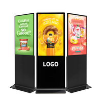 Écran publicitaire numérique LCD tactile 4K de 43 pouces, affichage vertical sur pied