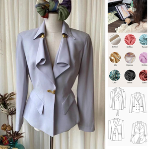 Servicios de Confección Personalizados de Alta Gama con MOQ Bajo, Trajes Ejecutivos para <span class=keywords><strong>Mujer</strong></span>, Trajes para <span class=keywords><strong>Mujer</strong></span>, Nuevo Diseño, <span class=keywords><strong>Blazer</strong></span> Entallado para <span class=keywords><strong>Mujer</strong></span> - Product Image 1