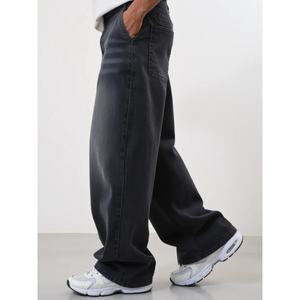 กางเกงยีนส์ทรงหลวมสไตล์วินเทจ Y2K สีดำ ผ้าฝ้าย 100% สำหรับผู้ชาย รุ่น High Rise ขากว้าง แฟชั่นสตรีทแวร์ลำลอง F17 - Product Image 2