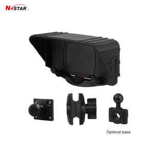Support de téléphone sans fil pour <span class=keywords><strong>moto</strong></span> avec chargeur intégré et fixation automatique pour appuie-tête de voiture, support de téléphone portable à rotule de 1 pouce pour rail <span class=keywords><strong>RAM</strong></span> - Product Image 2