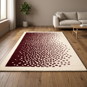 Tapis contemporain tissé à la main avec envers en latex – Tapis moderne à motifs pour salon, chambre et décoration intérieure - Product Image 3