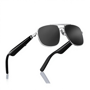 ERON G01 Occhiali da Sole Neri Polarizzati per Guida all'Aperto, Multifunzione con Navigazione e Riproduzione Musicale, Controllo a Pulsante, Montatura in PC - Product Image 1