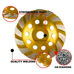 SONGQI diamant meule Turbo rangée <span class=keywords><strong>disque</strong></span> de ponçage <span class=keywords><strong>pour</strong></span> <span class=keywords><strong>béton</strong></span> granit marbre maçonnerie brique convient 7/8 pouces tonnelle - Product Image 4