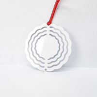 Mini carillons éoliens de 3 pouces, ornement à sublimation, double face, blanc