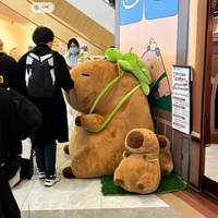 Peluche géante Capybara influenceur TikTok extra-large, adorable poupée aquatique avec rembourrage en coton PP, cadeau d'anniversaire pour filles de 14 ans et plus