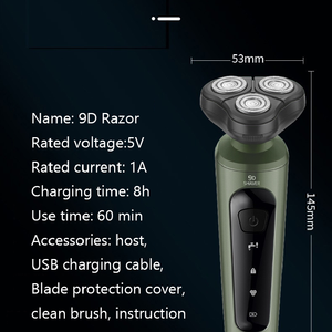 Rasoir Électrique Rotatif 4-en-1 Étanche Rechargeable USB, <span class=keywords><strong>Tondeuse</strong></span> à <span class=keywords><strong>Barbe</strong></span> <span class=keywords><strong>pour</strong></span> Hommes - Product Image 2