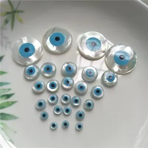 Groothandel Natuurlijke Parelmoer Shell Turkije Ronde Evil Eye Kralen Sieraden Maken Accessoires Materiaal