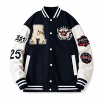 Blouson Bomber Tendance Haut de Gamme Brodé Col Montant Jeunesse Décontracté Ample Style Baseball Printemps Respirant Imperméable