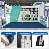 Stand d'exposition modulaire avancé pour conférences, avec écran LED rétroéclairé, support en tissu, installation facile, cadre portable