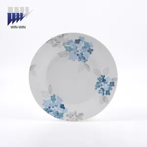 Cheap Price Porcelain Plate Flower Color Design For Supplier Catering Ceramic Dinner Plate