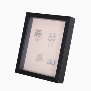 New Product 11x14 Multifunctional Black 3d Deep Wood Shadow Picture Display Box