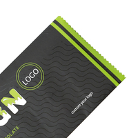 Emballage alimentaire de marque privée comestible sac scellé central pour biscuits et bonbons emballages de barres énergétiques et de chocolat avec logo métallique