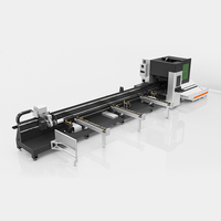Machine de découpe laser à fibre semi-automatique pour tubes et tuyaux en acier LEA-DTS 3000W, commande Cypcut, AI/PLT, refroidissement par eau, haute précision