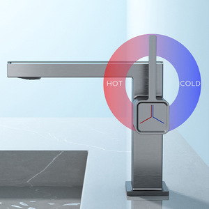 Bán Hot Brass hiển thị kỹ thuật số phòng tắm vòi nước thông minh touchless rửa nhà lưu vực tap thương mại nước ngoài bán buôn - Product Image 2