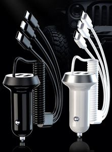 ที่ชาร์จในรถยนต์แบบใหม่ ช่องเสียบ USB คู่ ชาร์จเร็วแบบสามสาย ที่จุดบุหรี่อเนกประสงค์ 3.1A สินค้าขายดีข้ามประเทศ - Product Image 6