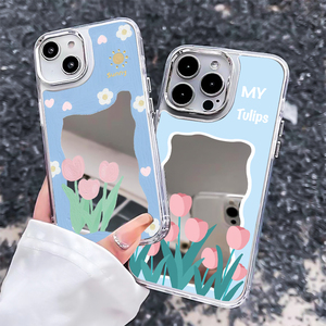 Cassa del telefono di san valentino per <span class=keywords><strong>iPhone</strong></span> 14 Pro Max elettrolitico specchio resistente agli urti materiale TPU PC cuore Business Design 117 aria - Product Image 3