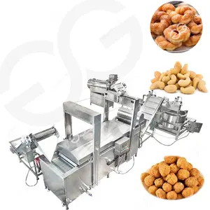 Nuts Roasting Frying Machinery Provider Fried Snack Broad Bean Frying Caju Peanuts Electric Frying Machine With Hot Air