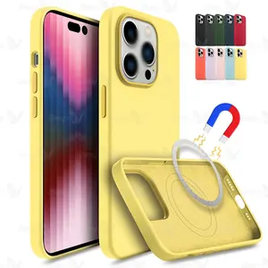 Factory Wholesale Premium Phone Case Fingerprint-proof Original Liquid Iphone 14/13 Pro Max Magntic Silicon Cases For IPhone 14