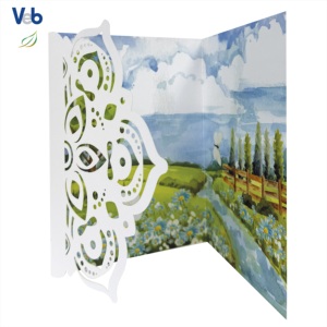 Collection mensuelle : Carte de remerciement personnalisée, pliante, autoportante, avec motif floral, faite à la main, découpée au laser, en carton écologique non couché, senteurs - Product Image 1