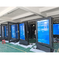 Kiosque totémique personnalisé AED adapté aux personnes à mobilité réduite, signalisation numérique LCD extérieure pour Smart City IoT, panneau publicitaire en acier et aluminium