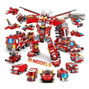 Конструктор «пожарный робот» 19 в 1, конструктор «сделай сам», 836 деталей, 35 моделей