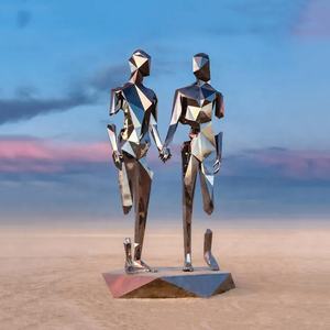 Personnalisable Moderne Extérieur En Métal Abstrait Disparaître Figure Statue Grand En Acier Inoxydable Abstrait Disparaître Figure Statue Sculptures - Product Image 6