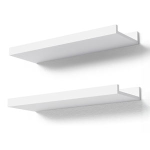 Juego de 2 estantes blancos modernos para dormitorio estantes flotantes montados en la pared - Product Image 1
