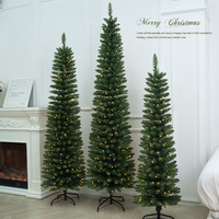 Maßgefertigter Großhandels-Schmalprofil-Weihnachtsbaum, Schmaler Künstlicher Weihnachtsbaum mit Realistischen Nadeln für Feiertagsdekoration