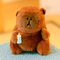 Peluche Capybara 12 cm, petite poupée pendentif, porte-clés, breloque de sac, figurine transfrontalière, rembourrée en polyester et coton PP pour filles