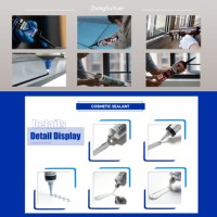 ZaYUN Mastic silicone transparent premium sans rétrécissement, forte adhérence, anti-moisissure, résistant aux intempéries et à l'eau, pour la construction et l'emballage