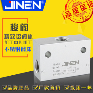 วาล์วเช็คบอลแบบเกลียว JINEN รุ่น ST-02 0-0.95MPa แบบสองทางเข้าหนึ่งทางออก สำหรับน้ำมัน น้ำ อากาศ ไนโตรเจน - Product Image 5