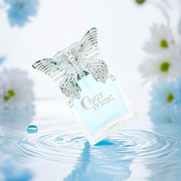 Parfum en spray fruité et boisé personnalisable, envoûtant, élégant et captivant, 100 ml, flacons en verre avec un décor de papillon